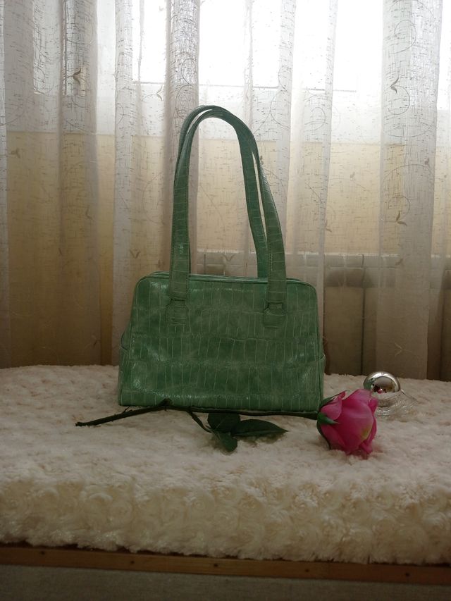 Bolso polipiel verde agua