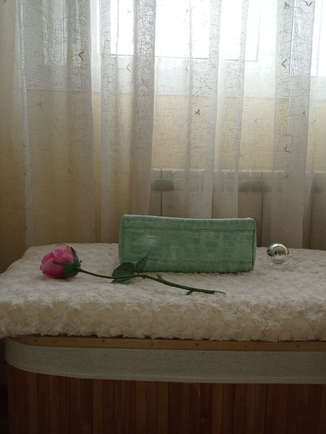 Bolso polipiel verde agua