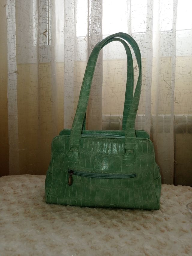Bolso polipiel verde agua