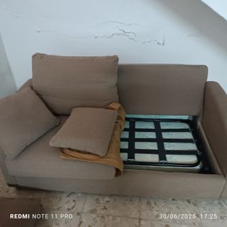 Sofa cama beige - 2 plazas
