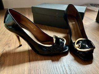 Sandalias Lodi tacón charol negro 37