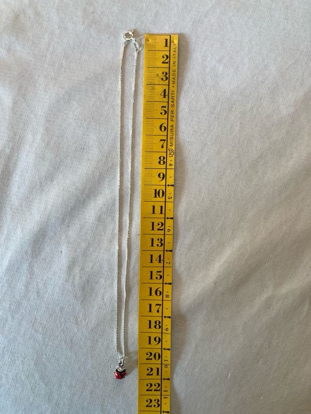 Collana con ciondolo coccinella in argento