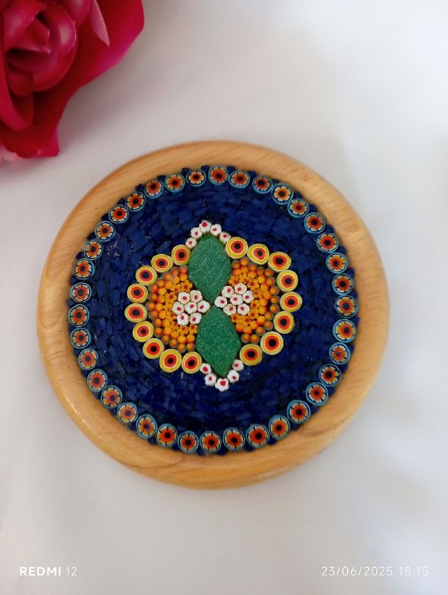 Quadretto mosaico floreale vintage