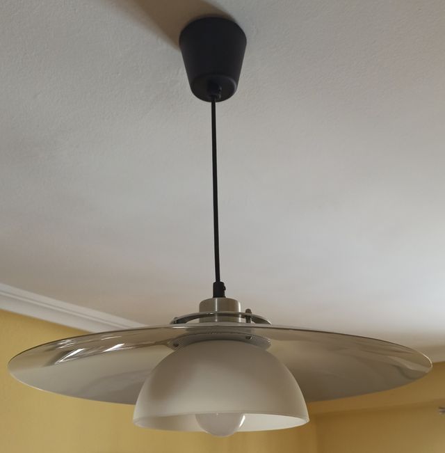 Lámpara techo metal plata