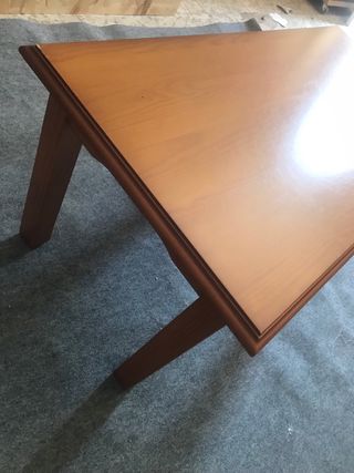 Mesa baja provenzal madera estanteria . y Jamonero