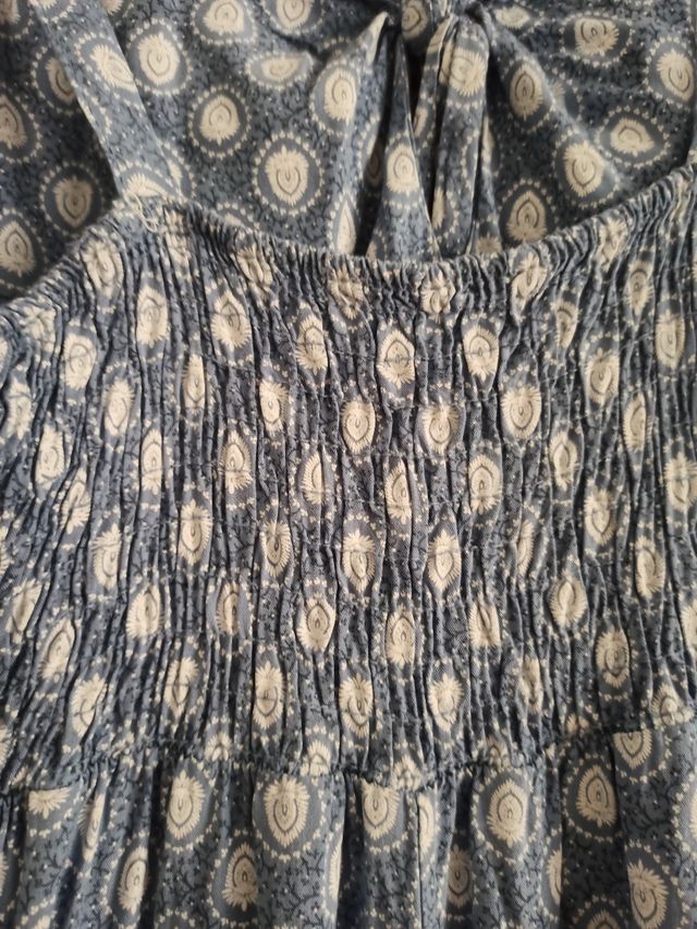 Vestido azul verano estampado