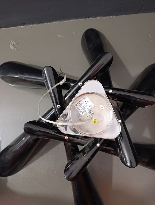 Lámpara techo 6 luces negra