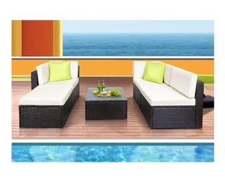 Set para jardin con mesa centro