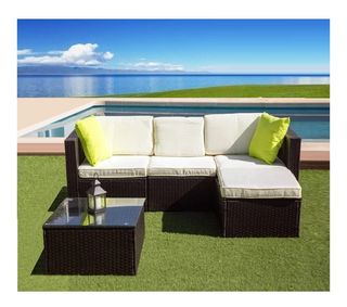 Set para jardin con mesa centro