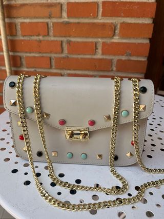 Bolso bandolera beige