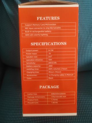 Altavoz - Karaoke KINGLUCKY KTS-1265