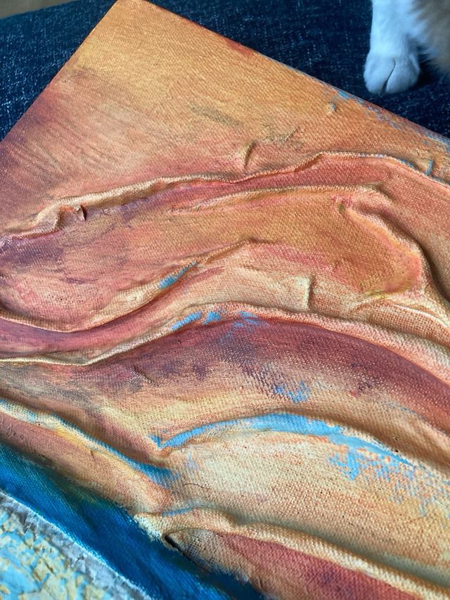 Cuadro El Grito en relieve, sobre madera