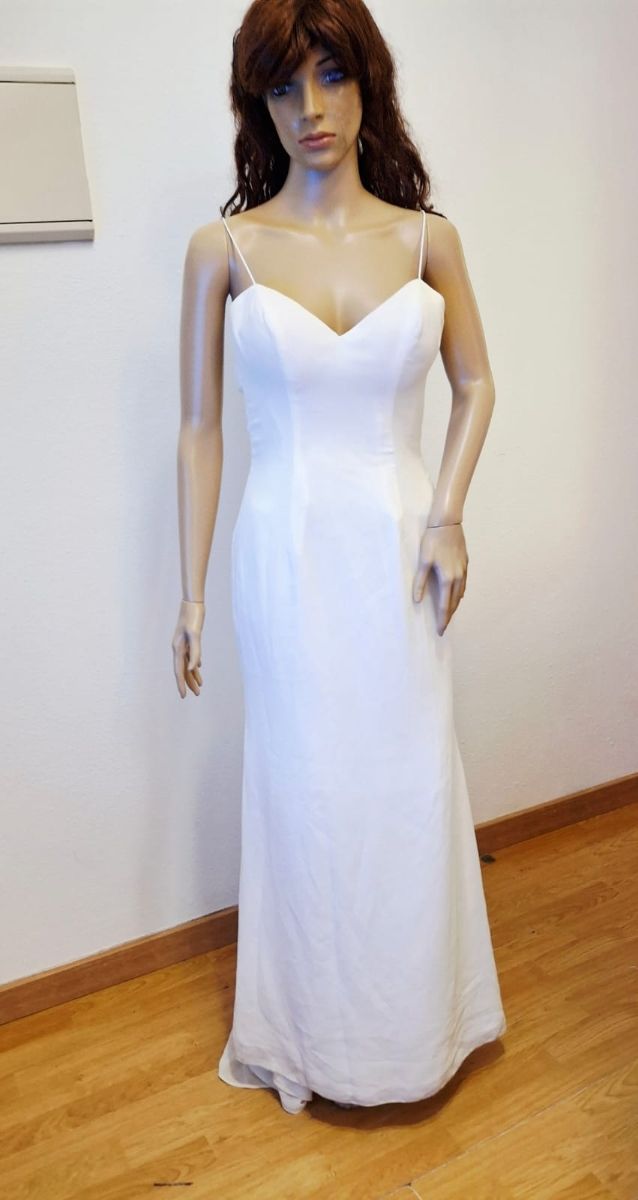 Vestido novia blanco encaje