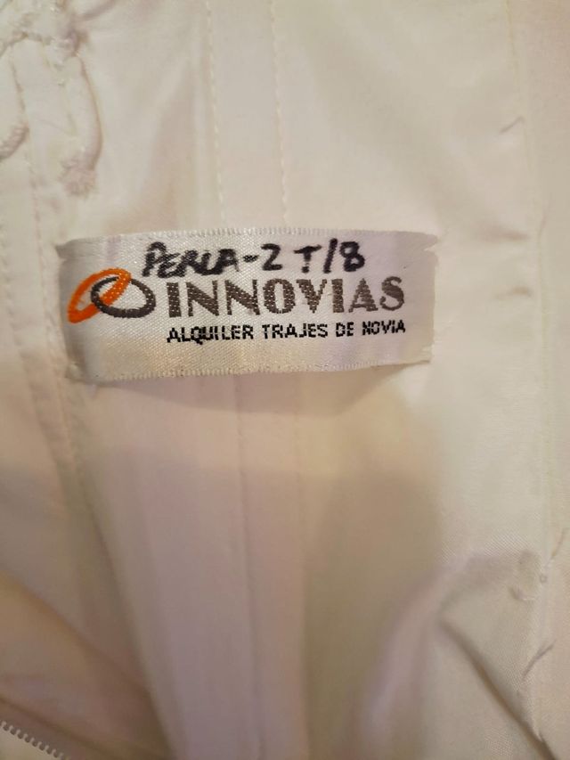 Vestido novia blanco encaje