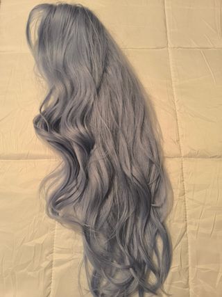 Peluca azul extra larga