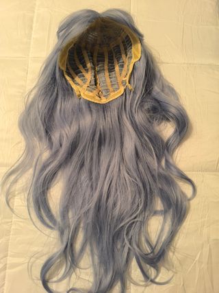 Peluca azul extra larga