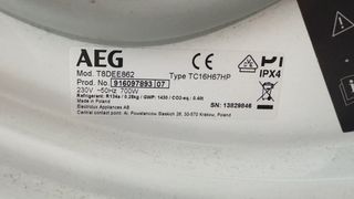Marco puerta secadora AEG