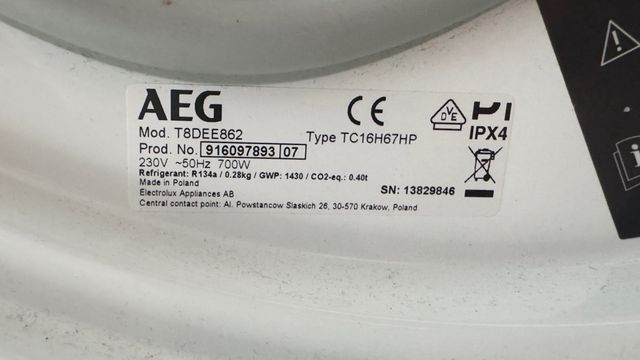 Marco puerta secadora AEG