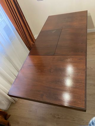 Mesa comedor madera maciza extensible
