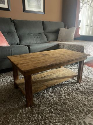 Mesa centro madera rústica
