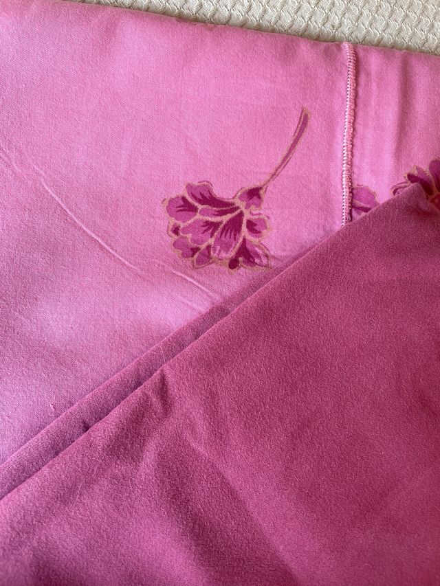 Sábanas cama 90cm - Rosa y Morado/vino