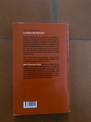 Llibre La plaça del Diamant 