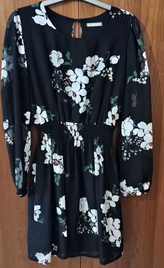 Vestito floreale nero tg M (42 Italia) 