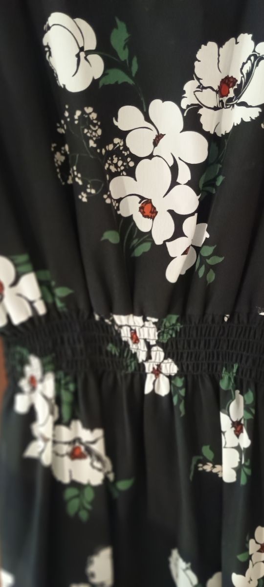 Vestito floreale nero tg M (42 Italia) 