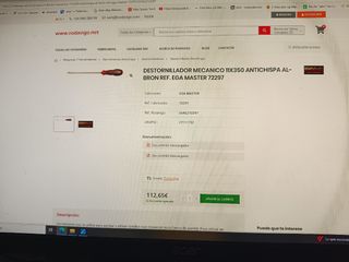 Destornillador Ega Master 11x350 antichispa.