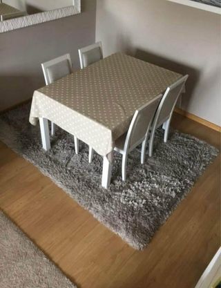 Alfombra gris - poliéster 230x 160