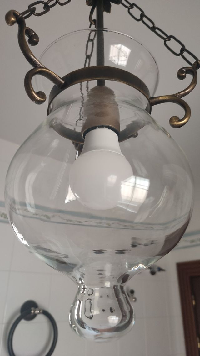 Lámpara techo vintage cristal