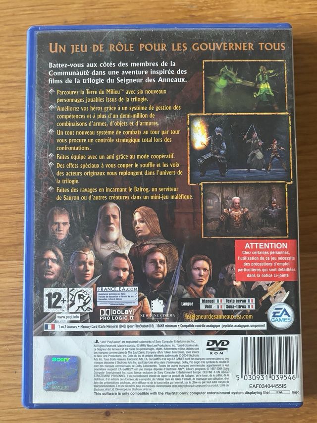El Señor de los Anillos: La Tercera Edad PS2