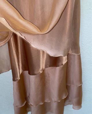 Vestido beige fiesta