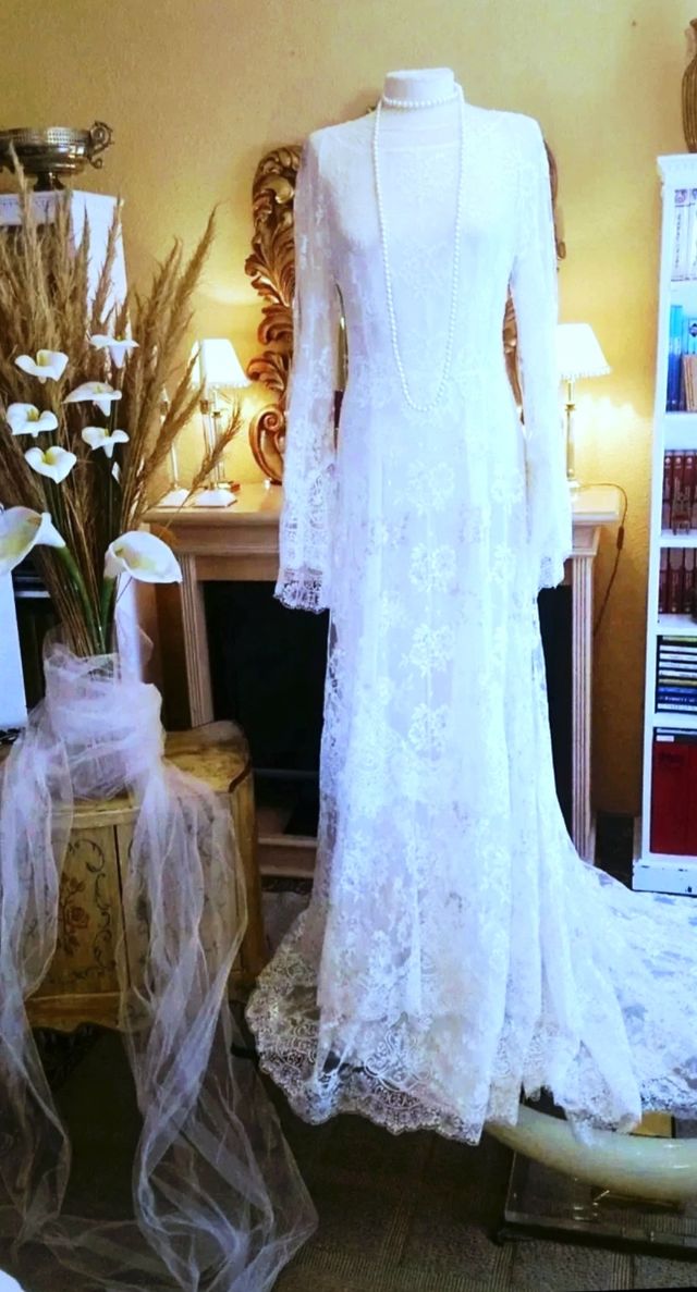 Vestido de noiva boho branco