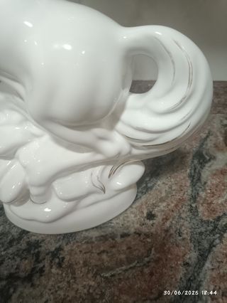 Figura Caballo Cerámica Blanca