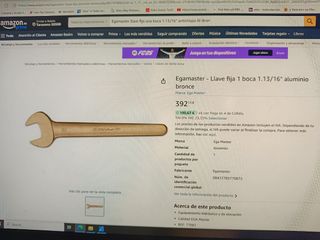 Egamaster llave fija una boca 1.13/16" antichispa.