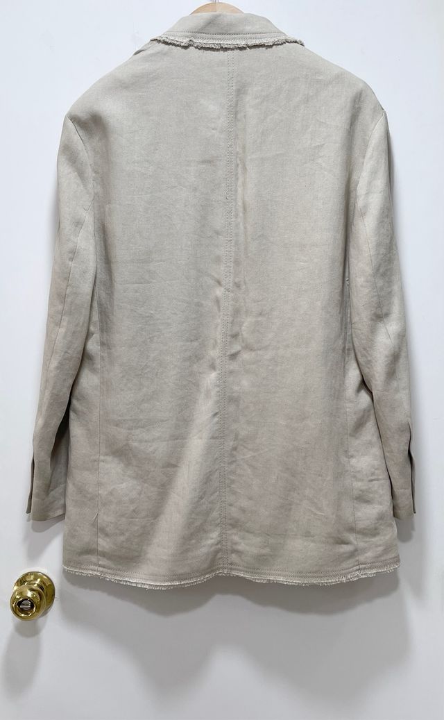 Americana lino /viscosa beige Zara