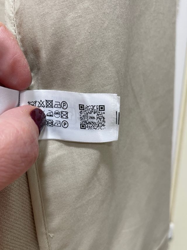 Americana lino /viscosa beige Zara