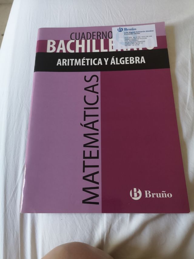 Cuaderno Matemáticas Bachillerato Aritmética y ...