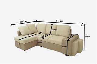 Sofá chaise longue cama con arcón