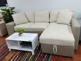 Sofá chaise longue cama con arcón