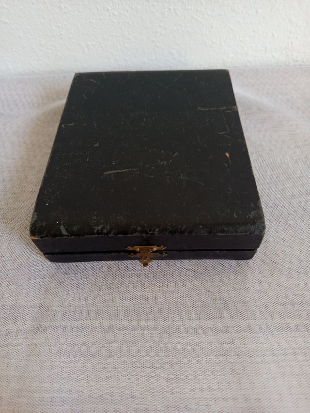 Rosario in argento antico + astuccio