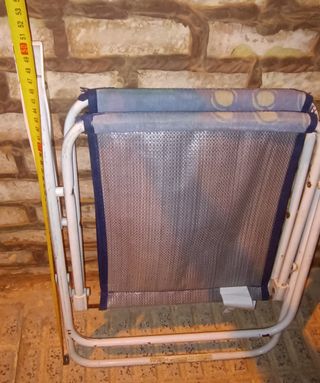 Silla Plegable Infantil - Azul y Blanca