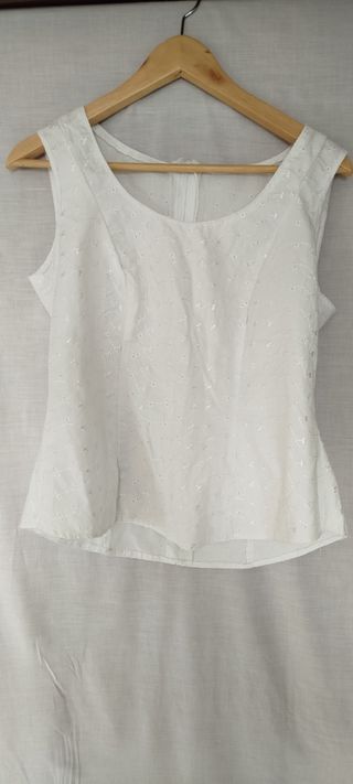 Corpiño blanco flamenca