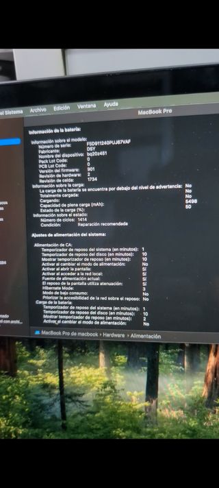 Pantalla+chasis MacBook Pro 2019