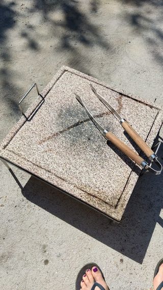 Piedra para cocinar - Plancha Pinzas de regalo.