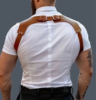 Arnés de pecho marrón claro