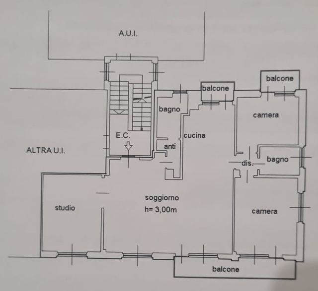 Appartamento Cantù centro,1°piano,140 mq