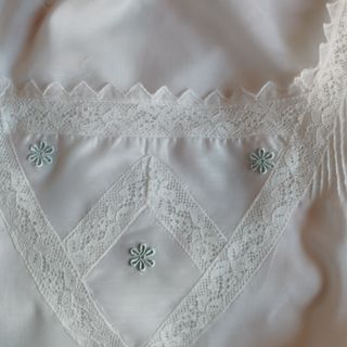 Camisón blanco encaje y bordado, nuevo