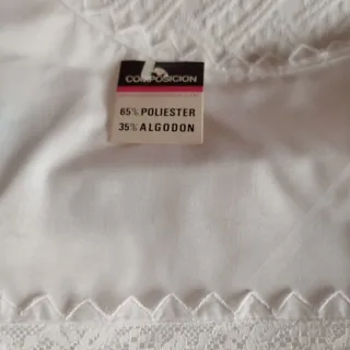 Camisón blanco encaje y bordado, nuevo